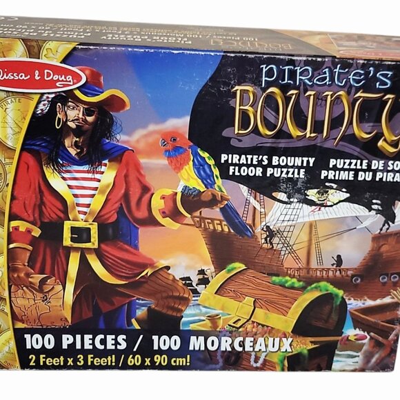 Melissa & Doug Pirate's Bounty floor puzzle 100 Pc 2'x3' Excellent Con Clean - Picture 1 of 4